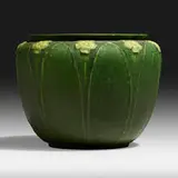 Ruth Erickson for Grueby Faience Company, jardinière with cinquefoils