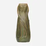 Early vase by Artus Van Briggle for Van Briggle Pottery, 1902, glazed earthenware, sold Sep 2020