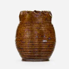 vase by George E. Ohr, 1897-1900, glazed earthenware, sold Sep 2020