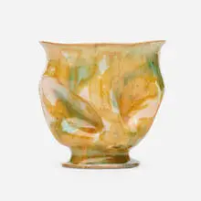 vase by George E. Ohr, 1897-1900, glazed earthenware, sold Sep 2020
