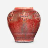 Mary Sheerer for Newcomb College Pottery, Early and Rare vase, 1905, glazed earthenware