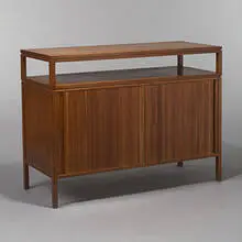sideboard by Edward Wormley, c. 1967, walnut, brass, sold Mar 2007