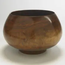 bowl by Ed Moulthrop, c. 1980, turned black walnut, sold Mar 2007
