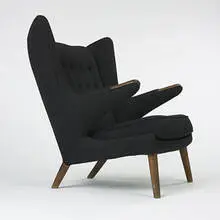 Papa Bear chair by Hans J. Wegner, c. 1965, teak, upholstery, sold Mar 2007