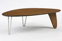 Isamu Noguchi, custom ordered Rudder coffee table, model #IN-52, c. 1945, mahogany, steel