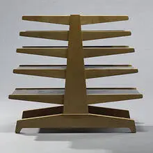 custom magazine tree, model 4765 by Edward Wormley, c. 1967, rosewood, birch, sold Mar 2007