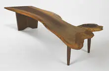 Slab coffee table by George Nakashima, 1965, American black walnut, sold Mar 2007