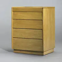 small chest, model #4559 by Edward Wormley, 1945, bleached mahogany, sold Mar 2007