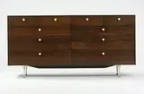 Thin Edge dresser, model #5723 by George Nelson & Associates, c. 1955, rosewood, aluminum, enameled steel, sold Mar 2007