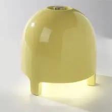 Angelo Mangiarotti, table lamp, c. 1975, glazed ceramic, stainless steel