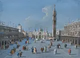 Giacomo Guardi, Saint Mark's Square, Venice, gouache on laid paper