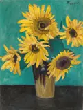 Georg Tappert, Sonnenblumen in Vase