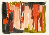 Günther Förg, Ohne Titel, 1994, Gouache auf kariertem Papier