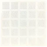 François Morellet, tous les 1, tous les 2... tous les 2, tous les 3... tous les 3, etc... tous les 25, tous les 26, 1976, Bleistift und Faserstift auf Papier