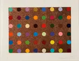 Untitled (Bronze Spot Landscape) by Damien Hirst, 2008, Silkscreen with Diamond dust, sold Dec 2009