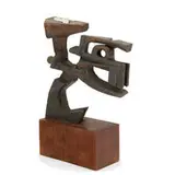 Paolo Soleri, Sculpture on wood base
