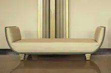 Paul Theodore Frankl, Skyscraper daybed, c. 1928, lacquered wood, silk