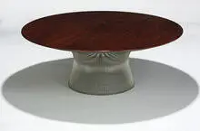 coffee table, model #3714T by Warren Platner, 1966, rosewood, chrome-plated steel, sold Mar 2007