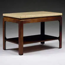 occasional table by Paul Frankl, c. 1948, mahogany, lacquered cork, sold Mar 2007