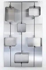 adjustable shelving system by Attribution Michel Boyer, c. 1970, stainless steel, sold Mar 2007