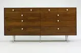 Thin Edge dresser, model #5723 by George Nelson & Associates, c. 1955, rosewood, aluminum, enameled steel, sold Mar 2007