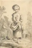 Jean-Baptiste Huet, A girl in a landscape