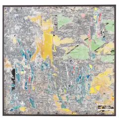 Raymond Hains, Ohne Titel, 1980, Décollage: Papier auf Metall, auf Holzrahmen