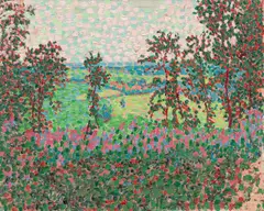 Sommerlandschaft by Gustav Gildemeister, Um 1908, Öl auf Leinwand, sold Dec 2021