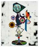 Gert und Uwe Tobias, Ohne Titel, 2005, Farbholzschnitt auf zwei aneinandergefügten Velinbögen