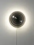 Adolf Luther, Sphärisches Objekt mit Licht, 1975, Plexiglas, Spiegel, elektrisches Licht