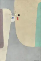 Überbrückte Kontinente Bild II by Max Ackermann, 1954, Öl auf Leinwand, sold Nov 2014