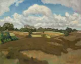 Otto Modersohn, Heidelandschaft mit Blick auf den Quelkhorner Berg