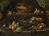 Monogrammist F.G.B., Stillleben mit Obst und Gemüse, Um 1650, Öl auf Leinwand