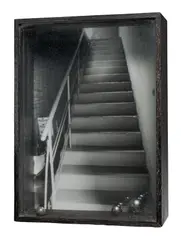 Kugelobjekt I by Gerhard Richter, 1970, Photographie hinter 3 Glasscheiben und 3 dazwischen liegenden Stahlkugeln, in schwarz lackiertem Holzrahmen, sold Nov 2015