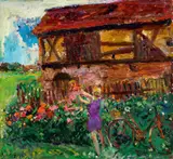 Bernhard Heisig, Mädchen am Gartenzaun