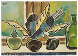 Federnstrauß by Karl Schmidt-Rottluff, 1959, Aquarell und Tuschpinsel auf Velin, sold Nov 2015