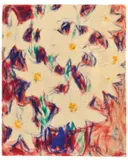 Lilien auf rotem Grund by Christian Rohlfs, 1918, Wassertempera auf festem Papier, sold Jun 2016