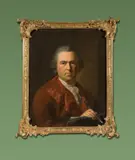 Selbstportrait mit Mappe und Zeichenstift by Johann Heinrich Tischbein d. Ä., Um 1781, Öl auf Leinwand, sold Dec 2016
