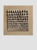 Stone Progression by Mary Bauermeister, 1968, Steine und Sand auf Holz, sold Dec 2016
