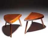 Pair of low tables by George Nakashima, c. 1955, Studio, sold Dec 2009