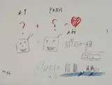 Nam June Paik, Untitled (New York Paris), Color lithograph
