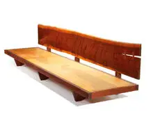 George Nakashima, Pair of couches with Plank Backs (2), Walnut