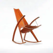 Rocking chair by Leon Mayer, Executed c. 1970, sold Dec 2009