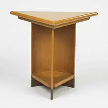 table from Price Tower, Bartlesville, Oklahoma by Frank Lloyd Wright, 1956, mahogany, copper, sold Mar 2007