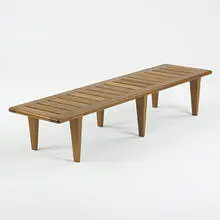 bench by Hans J. Wegner, c. 1960, teak, sold Mar 2007