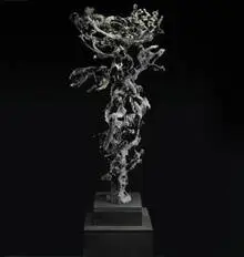 Untitled #5 (Spill Cast) by Harry Bertoia, 1960, bronze with applied patina, sold Mar 2007