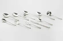 Ronald Hayes Pearson, Vision flatware, 1961, sterling silver