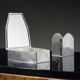 Inc. Bernard Rice's Sons, Skyscraper desk accessories, c. 1930, silver-plated silver
