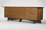 Origins cabinet, model #212 by George Nakashima, 1958, walnut, brass, sold Mar 2007