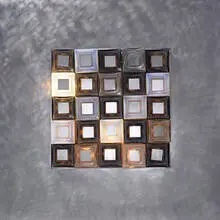 Angelo Brotto, illuminated panel, 1967, stainless steel, glass
